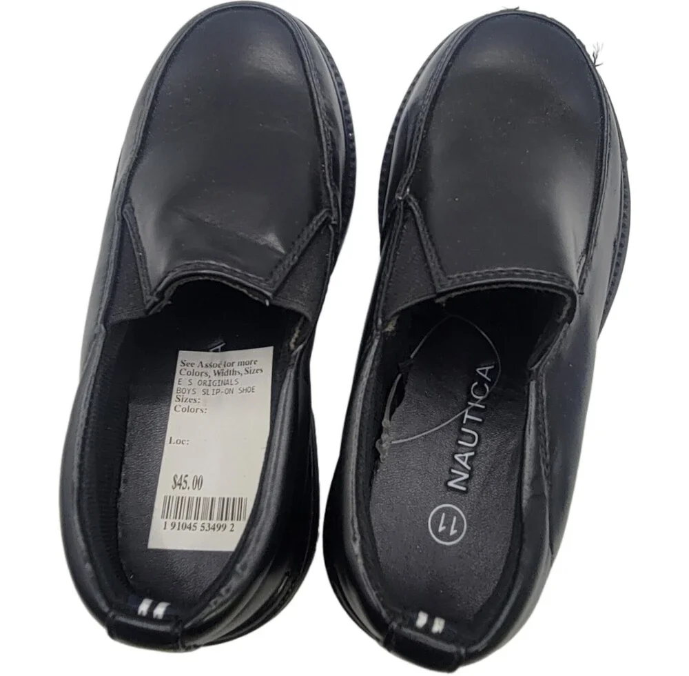 Nautica Little & Big Kids Boys Mitton Slip on Shoes Color Black size 11